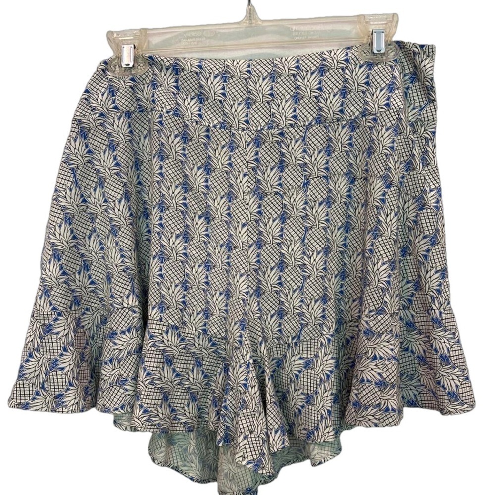Anthropologie Maeve Imelda Pineapple Print Ruffle Short - Picture 2 of 7